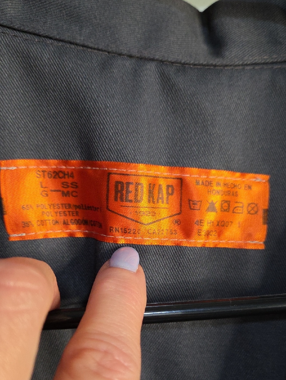 Woodford Reserve Embroidered Work Shirt - Slate Gray with Copper Logo - Picture 4 of 5